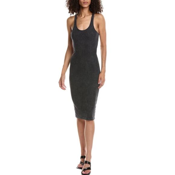 John Elliott Gemini Rib Bandeau Bodycon Midi Tank Dress Grey 1/Small Wool Z16 - Picture 1 of 9